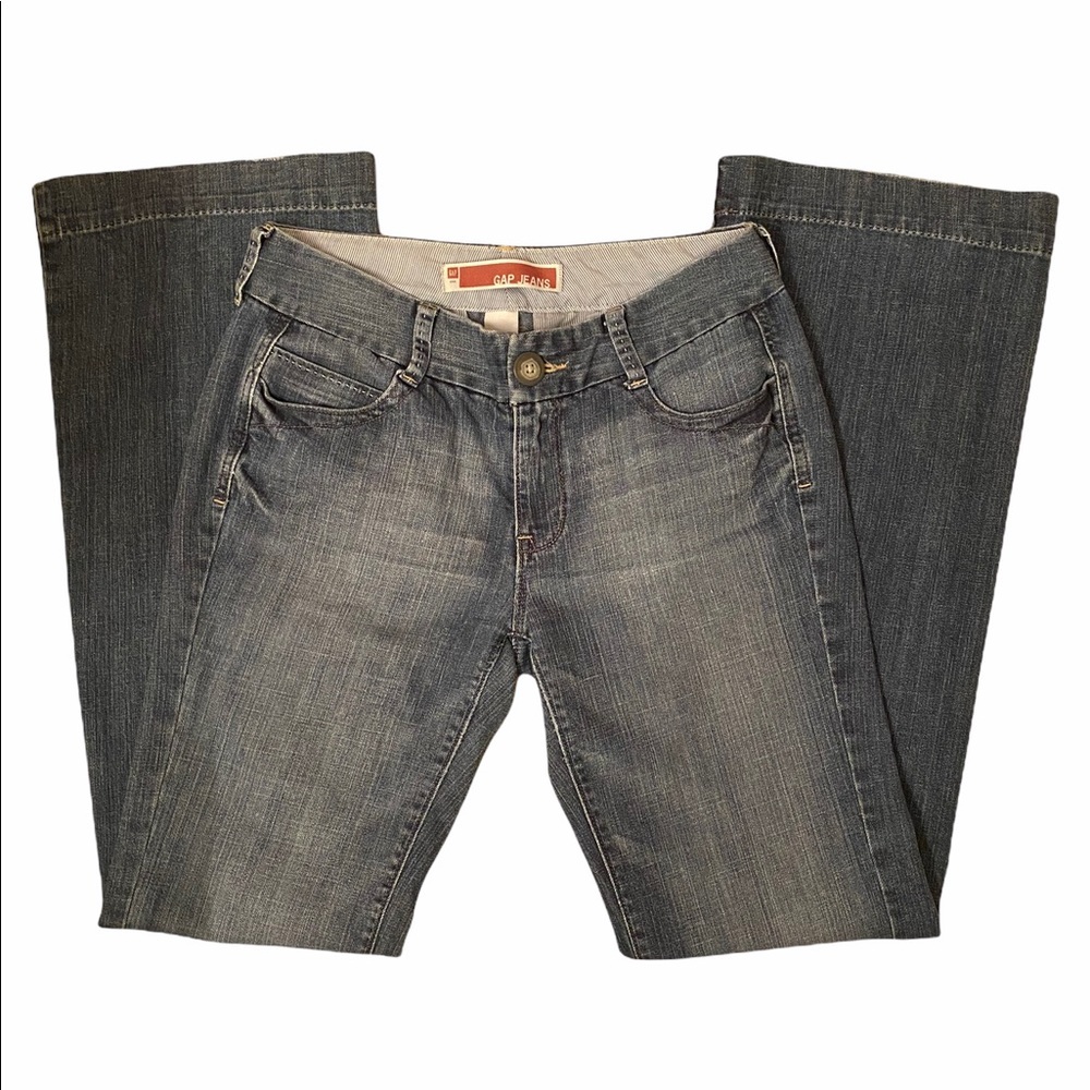 GAP Women Jeans, Flare Medium Wash Denim, Size 4
